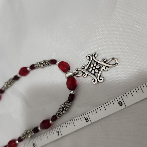 Cookie Lee Red Crystal Pendant Necklace - Picture 8 of 8